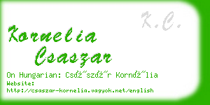 kornelia csaszar business card